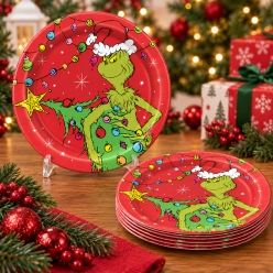 Grinch Premium Dinner Plates - 8 Pk